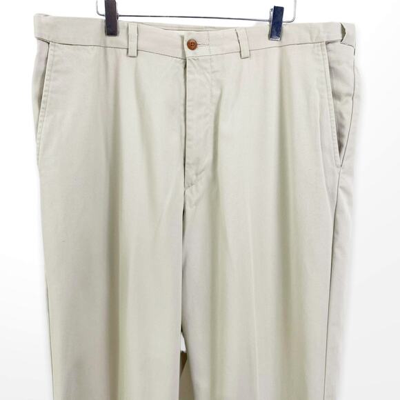 FARAH Tan Cotton Straight Leg Khaki Pants - Picture 10 of 12